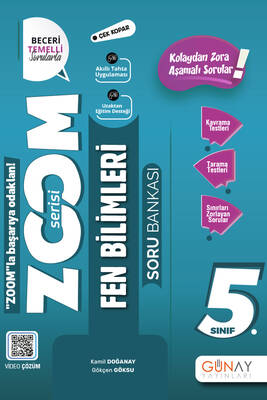 Günay Yayınları 5. Sınıf Zoom Serisi Fen Bilimleri Soru Bankası