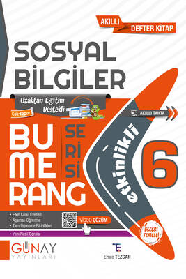 Günay Yayınları 6. Sınıf Bumerang Sosyal Bilgiler Etkinlikli Kitap