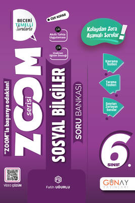 Günay Yayınları 6. Sınıf Zoom Serisi Sosyal Bilgiler Soru Bankası