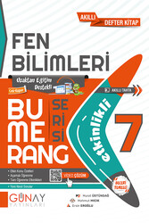 Günay Yayınları - Günay Yayınları 7. Sınıf Bumerang Fen Bilimleri Bumerang Defter Kitap