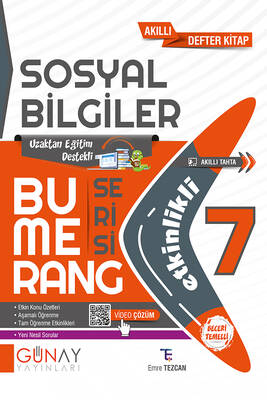 Günay Yayınları 7. Sınıf Bumerang Sosyal Bilgiler Defter Kitap