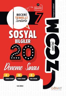 Günay Yayınları 7. Sınıf Sosyal Bilgiler 20’li Branş Deneme