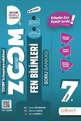 Günay Yayınları 7. Sınıf Zoom Serisi Fen Bilimleri Soru Bankası