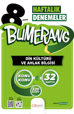 Günay Yayınları 8. Sınıf 32 Haftalık Din Kültürü ve Ahlak Bilgisi Denemeleri