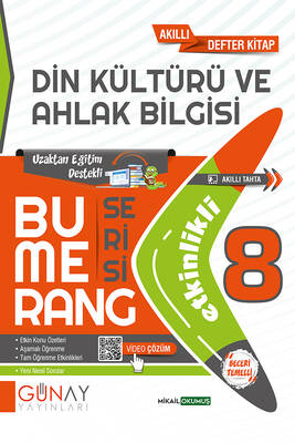 Günay Yayınları 8. Sınıf Bumerang Din Kültürü ve Ahlak Bilgisi Soru Bankası